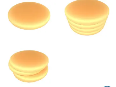 Pancake v3 Pack 01 Low-poly 3D model