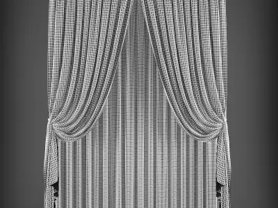 Curtain Low-poly 3D model 134