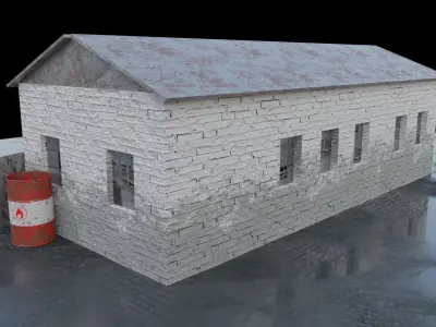 house with barrel 3D model