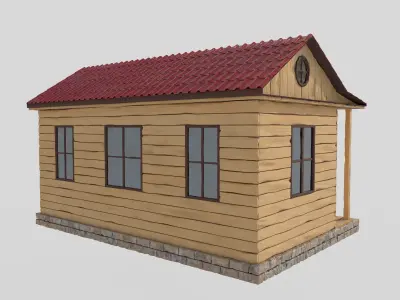 wooden house 3D model