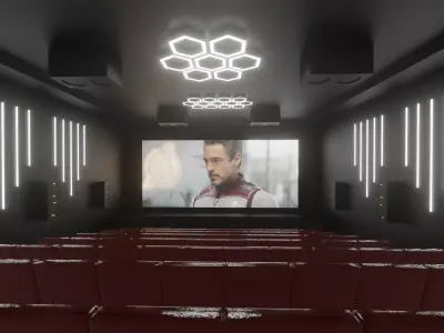 Theater cinema room 3D model