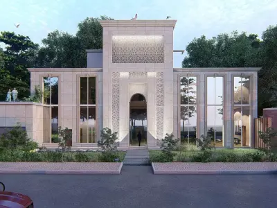 Classic villa Revit and Lumion with 3d grass 3D model