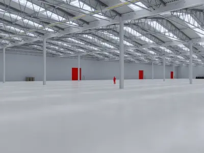 Warehouse Interior 8b Low-poly 3D model