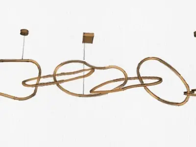 Maillon 6 Horizontal LED Pendant Light 3D model