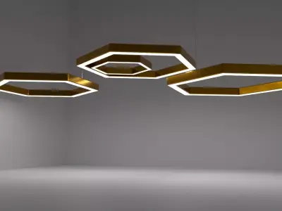 Geometric Lighting Pendant 3D model