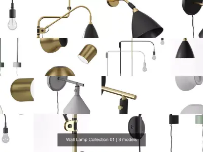 Wall Lamp Collection 01 3D Model Pack