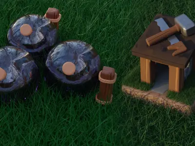 elixir storage Free low-poly 3D model