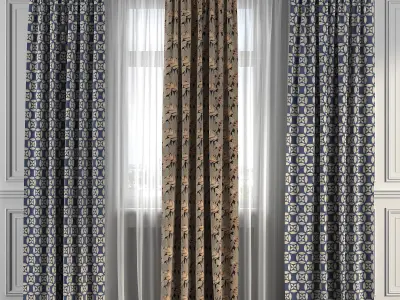Curtain Set 121 3D model