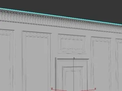 Decor Molding for Walls Doors 02 3D model