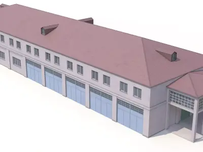 5 Industrial Buildings Collection 3D Model Pack