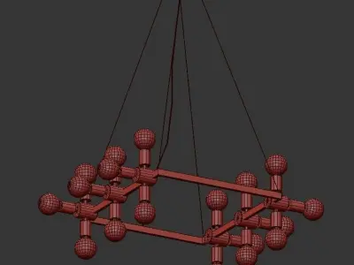 RADCLIFFE modern chandeliers - brass pendant light 3D model
