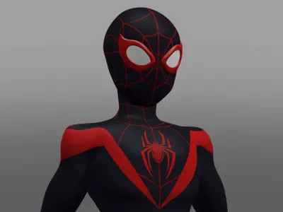 Spectacular Spider - Man Miles Morales Low-poly 3D model