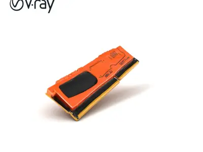 Optimized RAM Stick Sci-fi Model Pack Low-poly 3D model