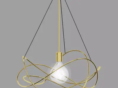 GARBUGLIO gold pendant light 3D model