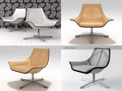 2Leather 01 3D model