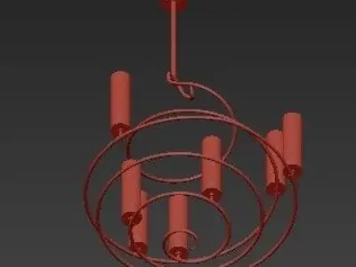 Seriph Spiral Chandelier 3D model