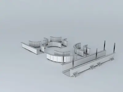 Ceiling Suspended Cable Tray 3D model