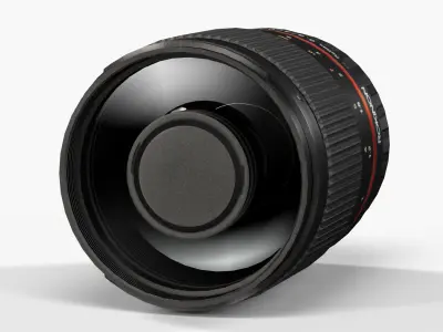 Rokinon Reflex 300mm f6-3 ED UMC CS Lens Low-poly 3D model