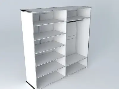 wardrobe three door cabinet Free 3D model