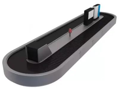 Airport Collection X-Ray Machine With Metal Detector 3D model