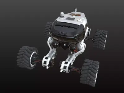 Futuristic Space Truck STL Planet Explorer Vehicle 3D print model