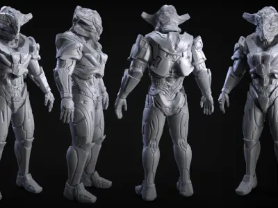 Sci-Fi  Armor 2 Sculpt 3D model