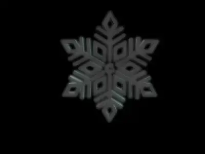 Snowflake and Flame Free 3D model