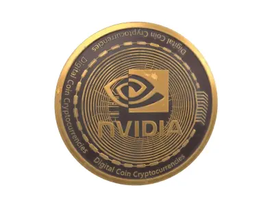 Nvidia Coin v1 002 Low-poly 3D model