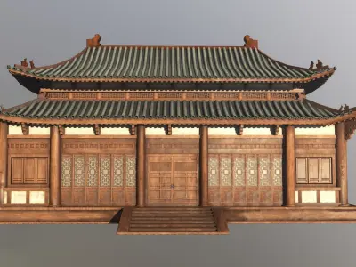 Asian Japanese Realistic Building 3D model