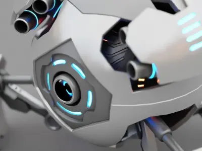 Ball Bot   rigged character 3D model