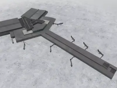 LBSF Terminal 2 Low-poly 3D model