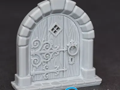 Medieval castle door 3D print model
