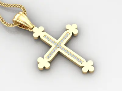 Cross Light Gold 4CP016 3DM STL 3D print model