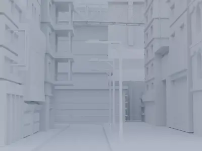 City street Free low-poly 3D model purchase
