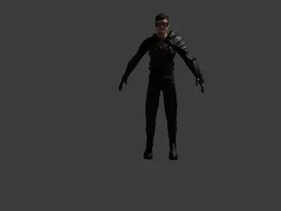 Game-Ready Sci-Fi Character  PBR Textured Low-poly 3D model