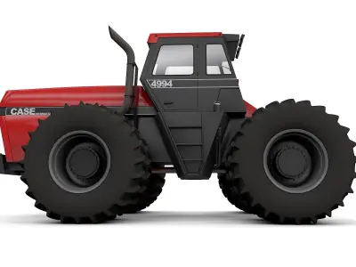 JI Case 4994 1984 Tractor Red Version 3D model