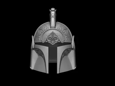 Mandalorian Rohirrim helmet 3d digital download 3D print model