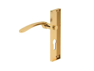 Sophia Door Handle Brass 3D model