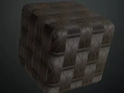 Tri-Axial Dark Woven Mesh PBR Seamless Texture