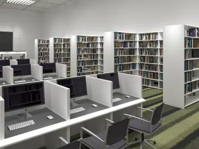  Modern Library Interior 