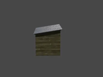 Wooden Shed Free low-poly 3D model