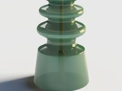 Green Table Lamp 3D model