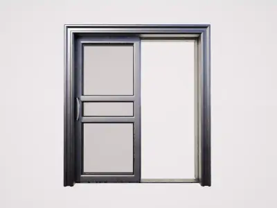 Sliding doubledoor 01 3D model