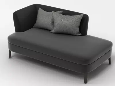 B and B Italia Chaise Lounge 3D model