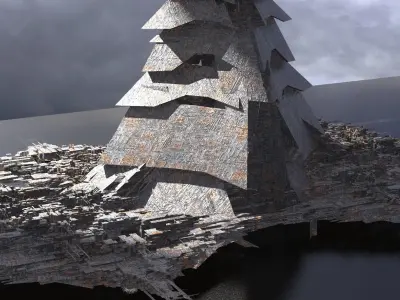 New Egypt Pyramid City Tower city 3 3D model