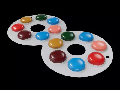 Eyeglass Chocolate v1 001 Low-poly 3D model