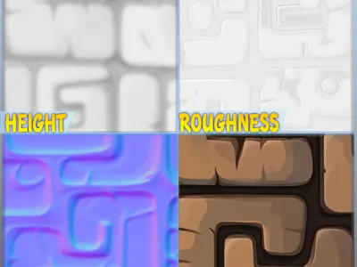  Stylized Wall Seamless Texture Texture 9