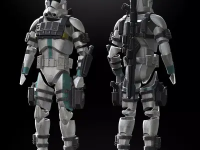 Clone Tactical kit for One12 scale Figure upgrade 3D print model