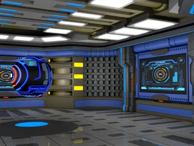 Sci Fi Interior 3D model 64