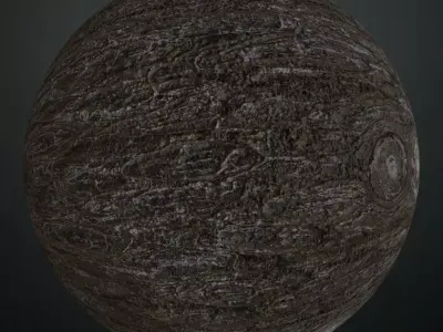 Dark Fine Grain Wood PBR Seamless Texture